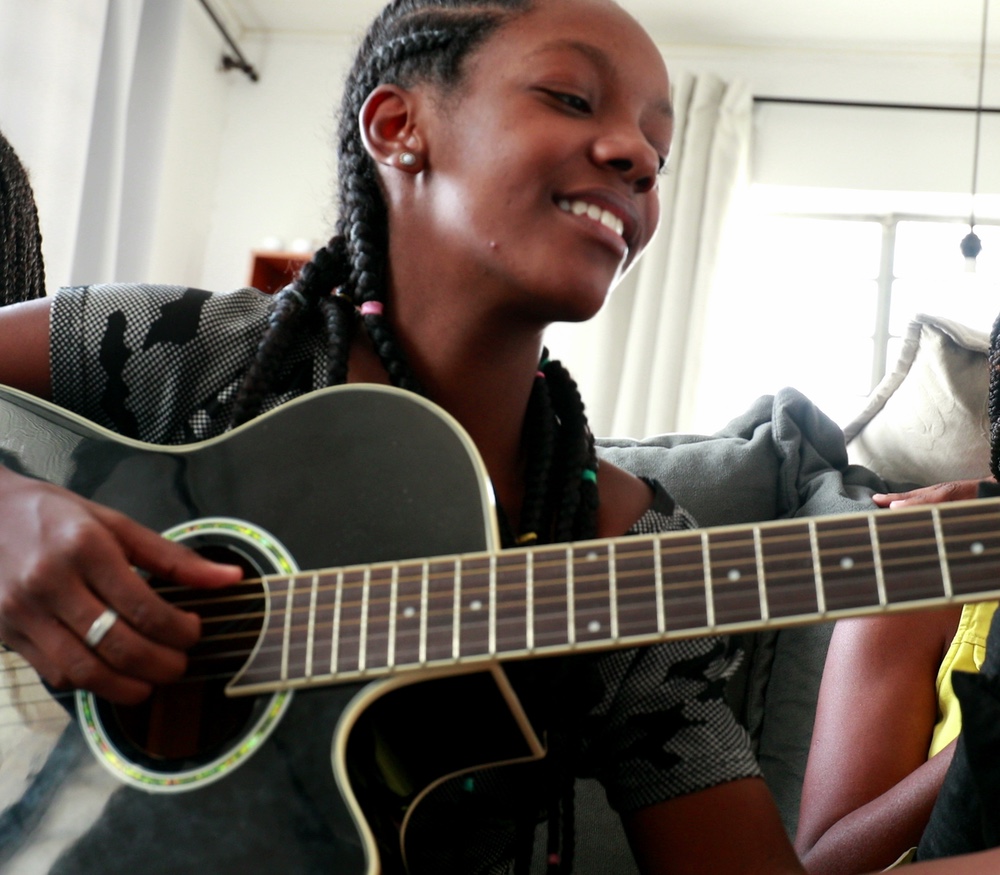 Young woman with guitar